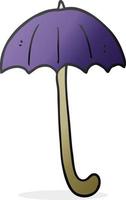 parapluie de dessin animé dessiné à main levée vecteur