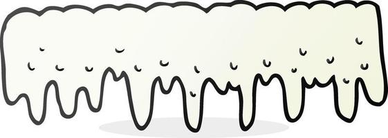 splat dégoulinant de dessin animé dessiné à main levée vecteur