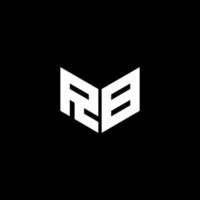 création de logo de lettre rb avec fond noir dans l'illustrateur. logo vectoriel, dessins de calligraphie pour logo, affiche, invitation, etc. vecteur