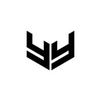 création de logo de lettre yy avec fond blanc dans l'illustrateur, logo cube, logo vectoriel, style de chevauchement de police alphabet moderne. dessins de calligraphie pour logo, affiche, invitation, etc. vecteur