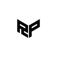 création de logo de lettre rp avec un fond blanc dans l'illustrateur. logo vectoriel, dessins de calligraphie pour logo, affiche, invitation, etc. vecteur