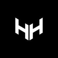 création de logo hh letter avec fond noir dans l'illustrateur, logo cube, logo vectoriel, style de chevauchement de police alphabet moderne. dessins de calligraphie pour logo, affiche, invitation, etc. vecteur