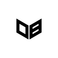 création de logo de lettre db avec un fond blanc dans l'illustrateur. logo vectoriel, dessins de calligraphie pour logo, affiche, invitation, etc. vecteur