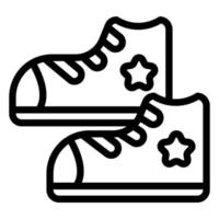 ligne d'icône de chaussures vecteur