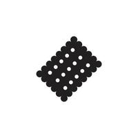 eps10 vecteur noir biscuit unique abstrait art solide icône isolé sur fond blanc. symbole rempli de cookie de navigateur dans un style moderne simple et plat pour la conception, le logo et l'application mobile de votre site Web