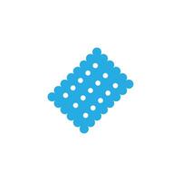 eps10 vecteur bleu biscuit unique abstrait art solide icône isolé sur fond blanc. symbole rempli de cookie de navigateur dans un style moderne simple et plat pour la conception, le logo et l'application mobile de votre site Web