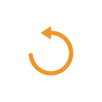 eps10 vecteur orange annuler ou icône de flèche arrière isolé sur fond blanc. rechargez ou faites pivoter ou symbole de flèche dans un style moderne simple et plat pour la conception de votre site Web, votre logo et votre application mobile
