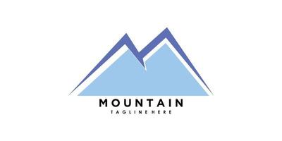 création de logo d'aventure en montagne vintage avec vecteur premium de concept créatif