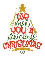 nous vous souhaitons un joyeux Noël - belle phrase de calligraphie pour les torchons de cuisine. lettrage dessiné à la main pour de belles cartes de voeux, invitations. bon pour t-shirt, mug, réservation de ferraille, cadeau, joyeux Noël
