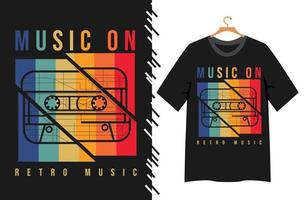 illustration musicale pour la conception de t-shirt vecteur