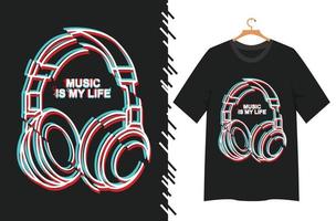 illustration musicale pour la conception de t-shirt vecteur