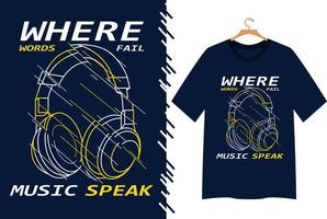 illustration musicale pour la conception de t-shirt vecteur