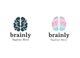 modèle de conception de logo de cerveau. vecteur