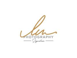 lettre lv signature logo template vecteur