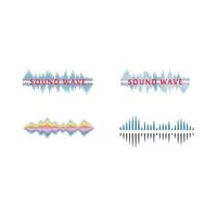 les ondes sonores définissent l'illustration vectorielle vecteur