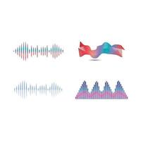 les ondes sonores définissent l'illustration vectorielle