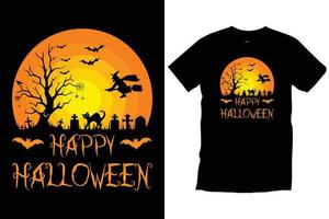 joyeux halloween vecteur de t shirt moderne