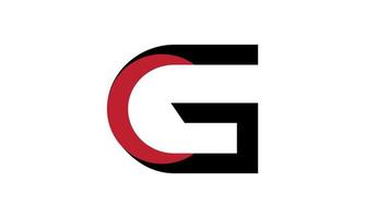 création de logo lettre g. création initiale du logo de la lettre g. g création d'icône vectorielle logo. g modèle de vecteur gratuit de conception de logo simple.