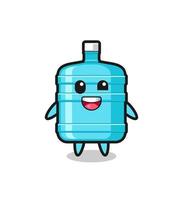 illustration d'un personnage de bouteille d'eau d'un gallon avec des poses maladroites vecteur