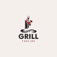 f lettre grill basique et élégant design artistique minimal basé icône logo vecteur