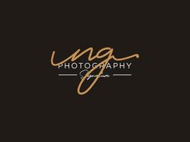 lettre ng signature logo template vecteur