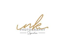 lettre nk signature logo template vecteur