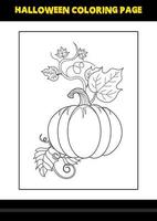 coloriage d'halloween pour les enfants. conception de page de coloriage d'art en ligne pour les enfants. vecteur