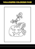 coloriage d'halloween pour les enfants. conception de page de coloriage d'art en ligne pour les enfants. vecteur