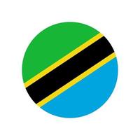 cercle de drapeau vecteur tanzanie isolé sur fond blanc