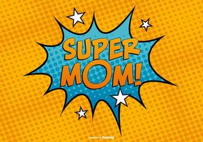 Comc style super mom illustration vecteur