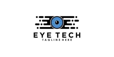 création de logo eye tech avec vecteur premium de concept créatif