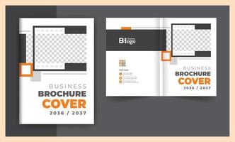couverture de brochure d'entreprise abstraite modèle de conception à deux volets vecteur