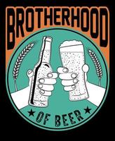 fraternité de la bière, conception de tshirt de bière, illustration vectorielle vecteur