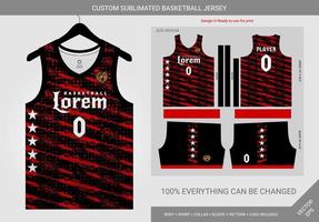 concept de conception de modèle de maillot de basket-ball vecteur