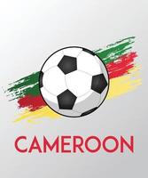 drapeau du cameroun avec effet pinceau pour les fans de football vecteur