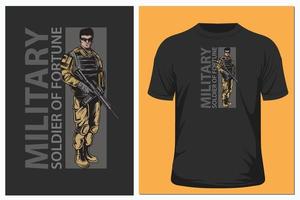 soldats militaires de fortune pour t-shirt vecteur