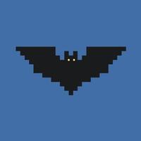 illustration pixel d'une chauve-souris vecteur