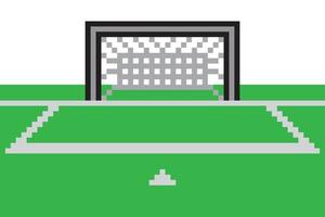 terrain de but de football pixel art vecteur