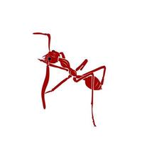 vecteur de fourmi rouge ou fourmi de gamme, peut être utilisé pour des logos ou d'autres illustrations