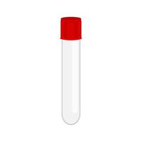tube à essai en verre vide pour l'analyse du sang vecteur