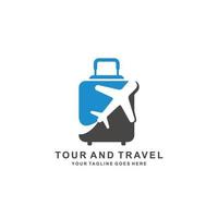 voyager. logo de voyage. vecteur de conception de logo tour et voyage