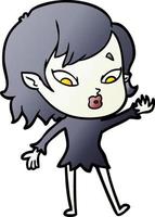 mignon, dessin animé, vampire, girl vecteur