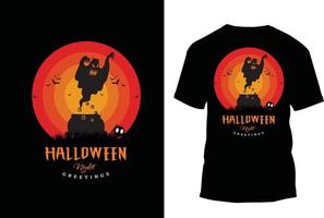 conception de t-shirt vintage rétro halloween vecteur