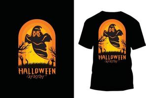 conception de t-shirt vintage rétro halloween vecteur