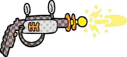 pistolet à rayons de dessin animé de style bande dessinée vecteur