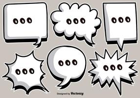 Cartoon Cartoon White Speech Bubbles vecteur