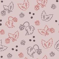 motif de gribouillis mignon framboise vecteur