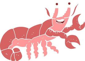 illustration en couleur plate du homard vecteur