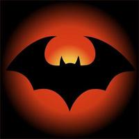 ensemble vectoriel de différentes chauves-souris d'halloween. chauves-souris volantes d'halloween. chauve-souris vecteur vampire. silhouette sombre de chauve-souris volant dans un style plat