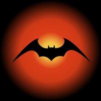 ensemble vectoriel de différentes chauves-souris d'halloween. chauves-souris volantes d'halloween. chauve-souris vecteur vampire. silhouette sombre de chauve-souris volant dans un style plat